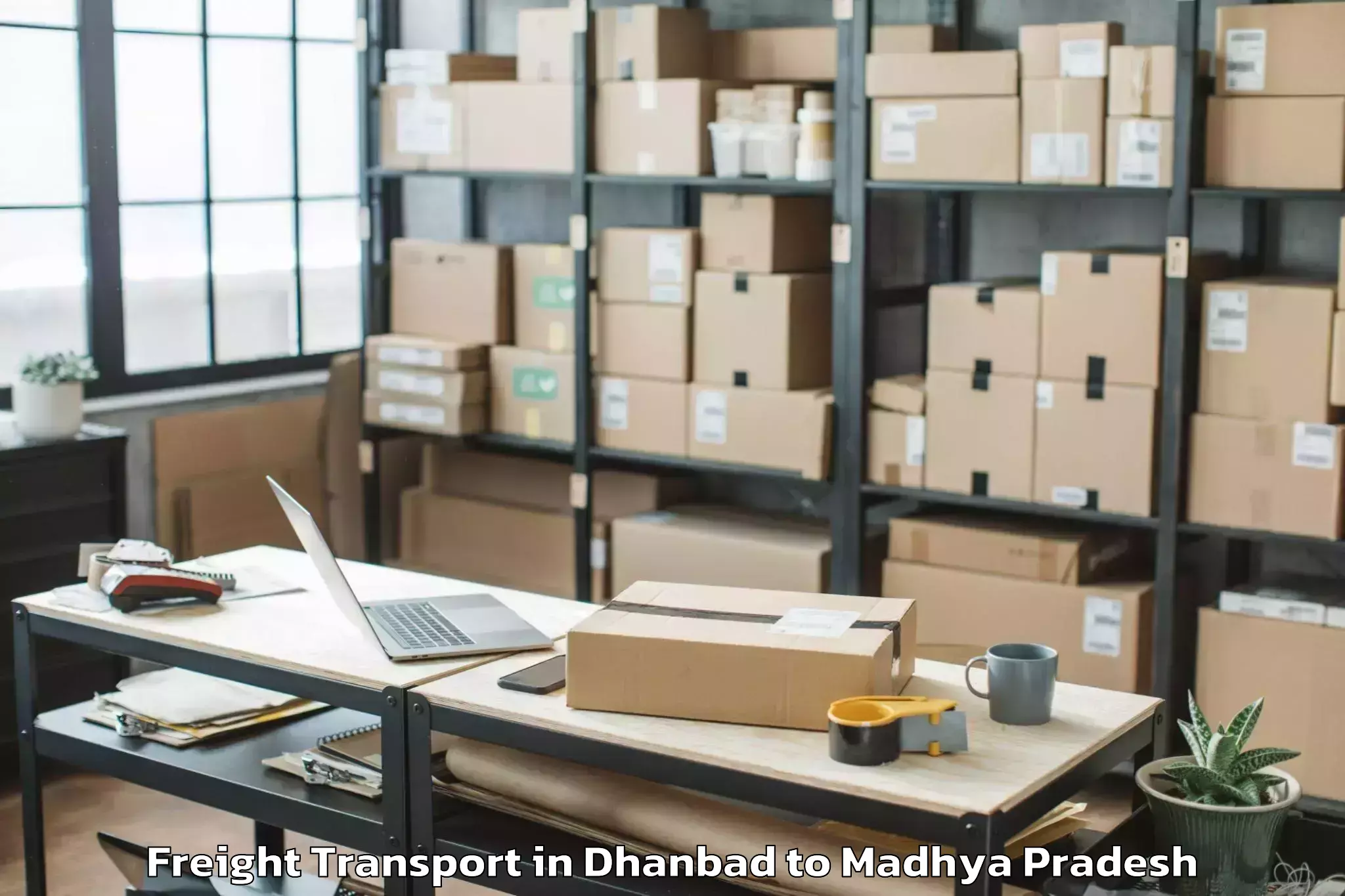 Easy Dhanbad to Sarni Freight Transport Booking